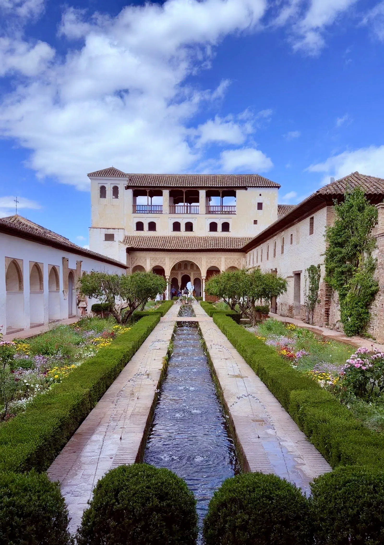 Walking the Generalife Gardens above Granada's Alhambra